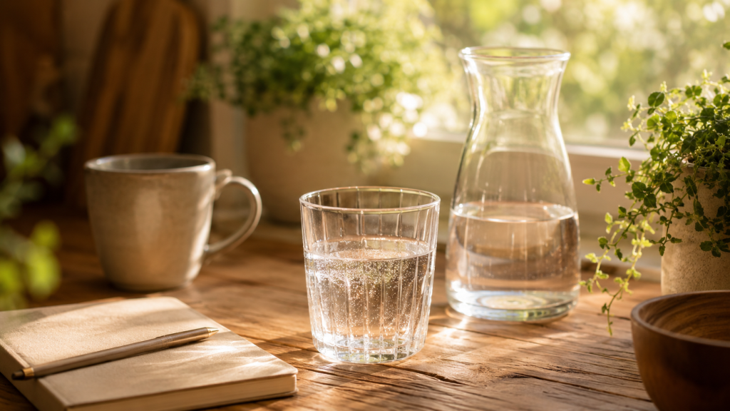 Wasser als Morgenritual Wasser als Morgenritual